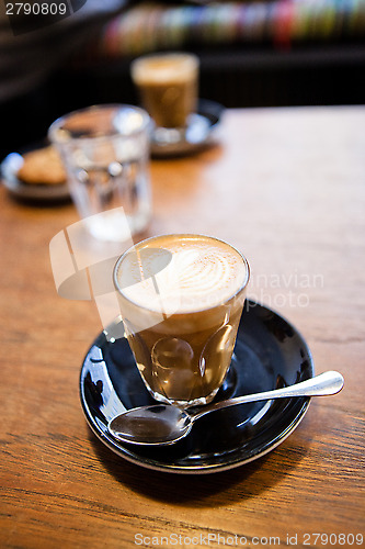 Image of Latte with coffee art