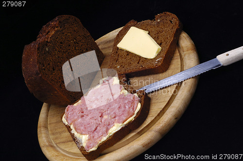 Image of Bread and sausage