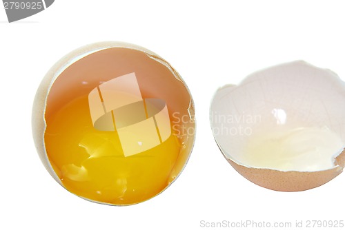 Image of Broken egg isolated