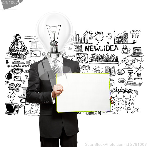 Image of Lamp Head with Empty Write Board