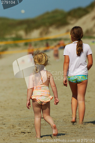Image of two girls on beach