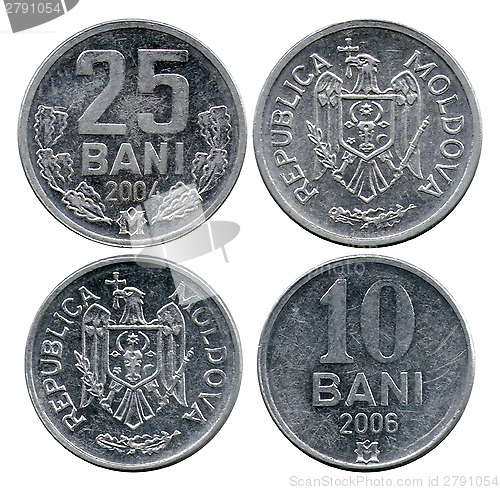 Image of twenty five and ten bani, Republica Moldova