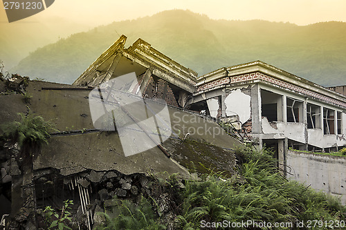 Image of Damage Buildings of Wenchuan Earthquake,Sichuan