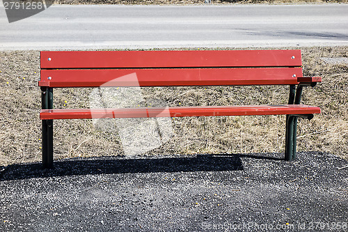 Image of Red bench 