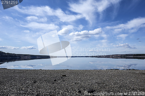 Image of  Blue lake and sky 