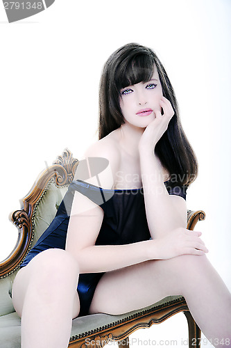 Image of sexy woman on chair