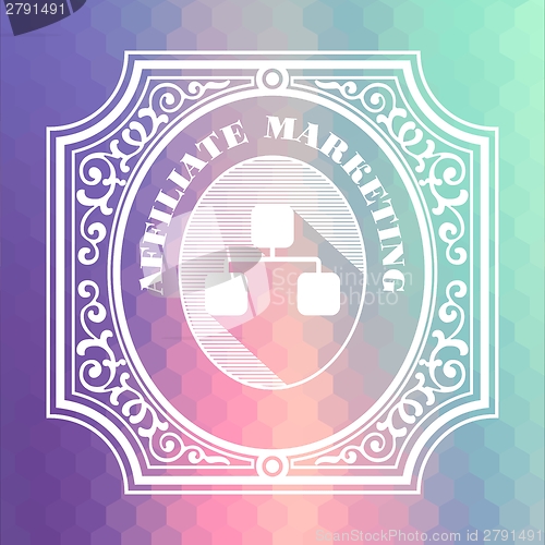 Image of Affiliate Marketing. Pastels Vintage Design Concept.