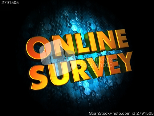 Image of Online Survey Concept on Digital Background.