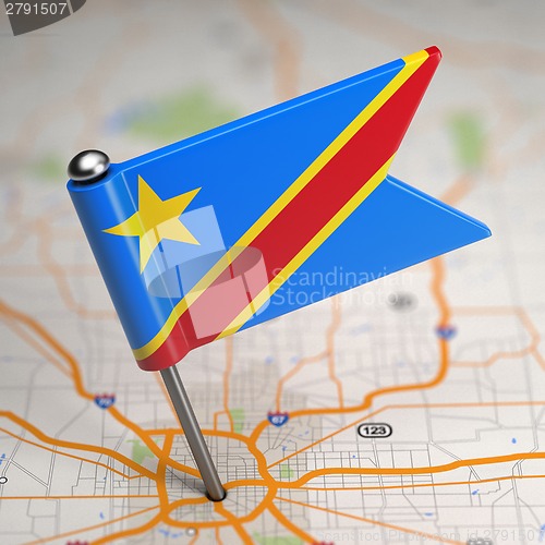 Image of Democratic Republic of the Congo Small Flag.