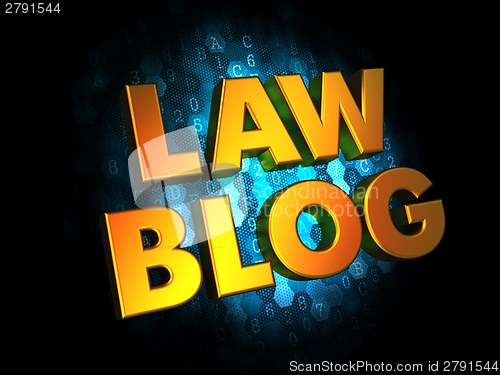 Image of Law Blog - Gold 3D Words.