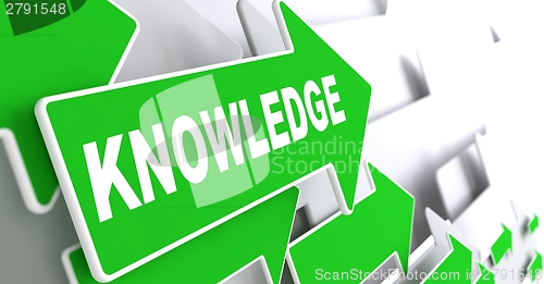 Image of Knowledge on Direction Sign - Green Arrow.