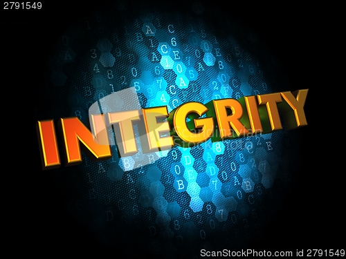 Image of Integrity Concept on Digital Background.