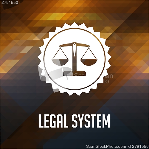 Image of Legal System Concept on Triangle Background.