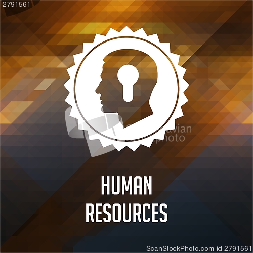 Image of Human Resources on Triangle Background.