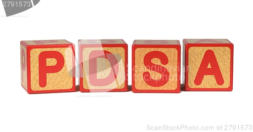 Image of PDSA - Colored Childrens Alphabet Blocks.