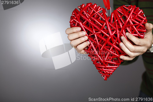 Image of Hand made red heart