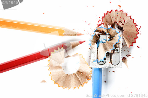 Image of Pencils and sharpener