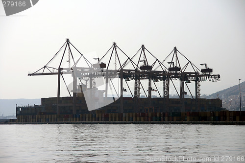 Image of commercial port of piraeus athens greece