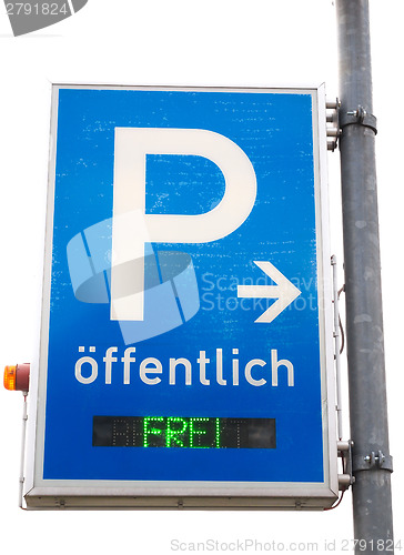 Image of Parking sign