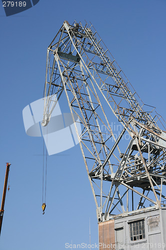 Image of two dock cranes