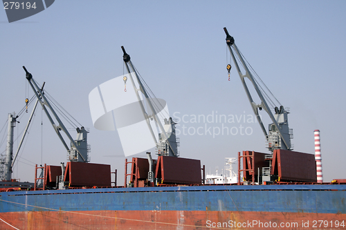 Image of cargo ship cranes 2