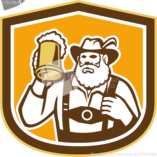 Image of Bavarian Beer Drinker Mug Shield Retro