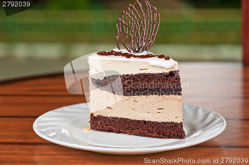 Image of chocolate cake piece