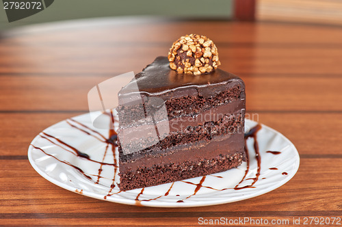 Image of chocolate cake piece