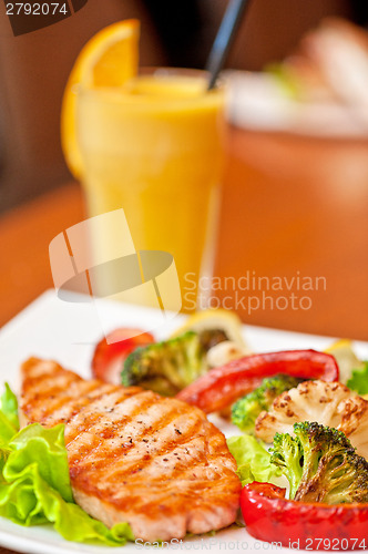 Image of salmon steak