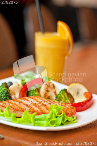 Image of salmon steak
