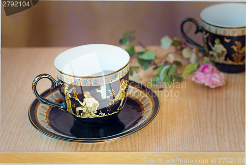 Image of Beautiful tea cups and saucers