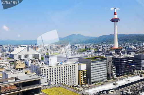 Image of Kyoto, Japan skyline at Kyoto Tower.