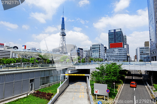 Image of Nagoya, Japan city skyline with Nagoya Tower. 