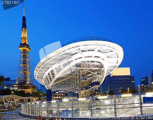 Image of Nagoya, Japan city skyline with Nagoya Tower. 