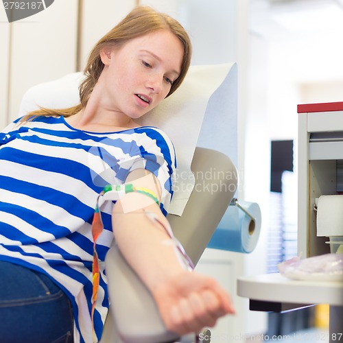 Image of Blood donor at donation.