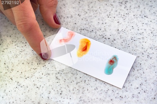 Image of Blood type testing.