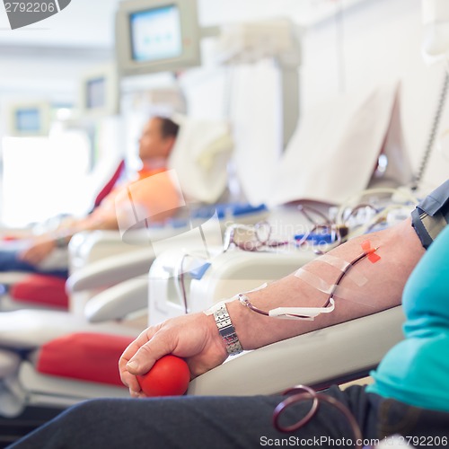 Image of Blood donor at donation.