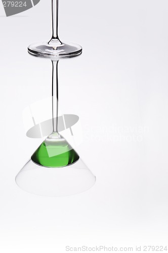 Image of Cocktail glass reflection