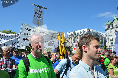 Image of Norwegian farmers protesting