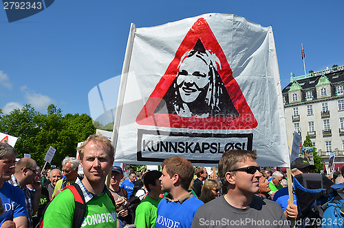 Image of Norwegian farmers protesting