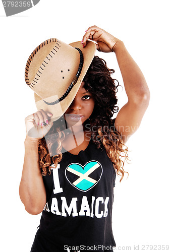 Image of Girl with cowboy hat.