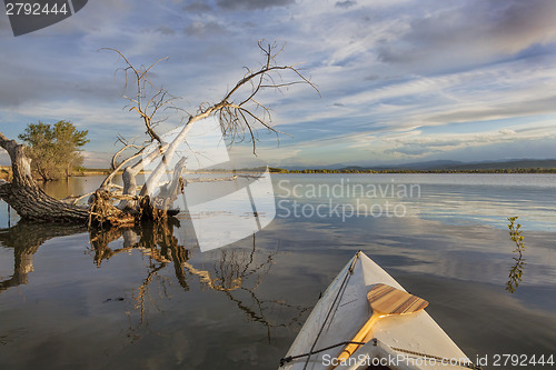 Image of wide angle view from canoe 