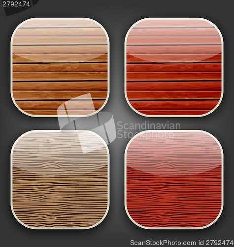 Image of Backgrounds with wooden texture for the app icons