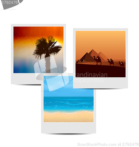 Image of Photoframes with summertime background