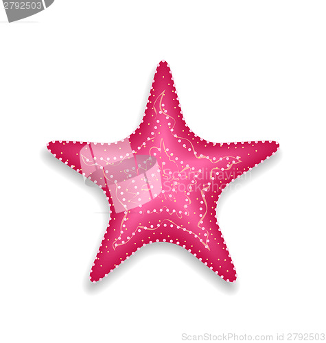 Image of Pink starfish isolated on white background