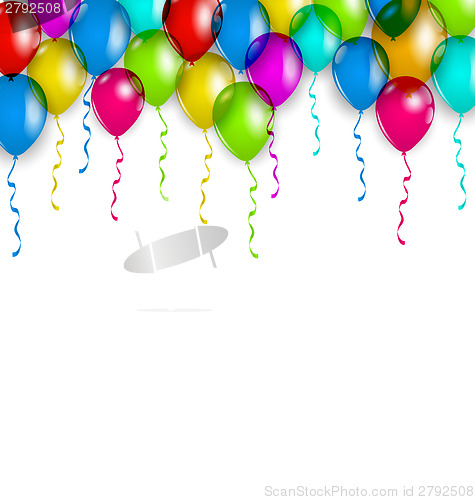 Image of Party decoration with colorful balloons for your holiday