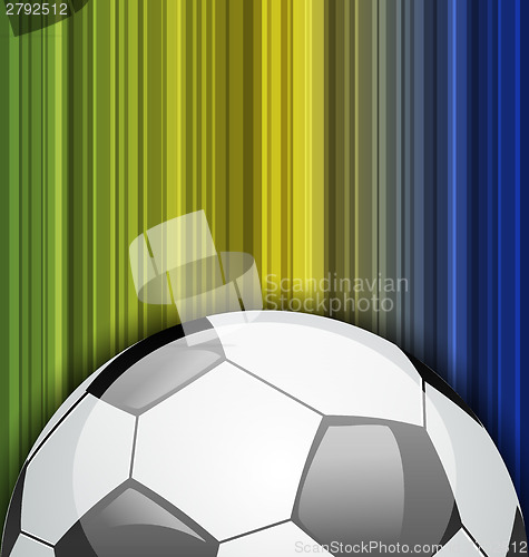 Image of Background with soccer ball, Brazil 2014 football championship