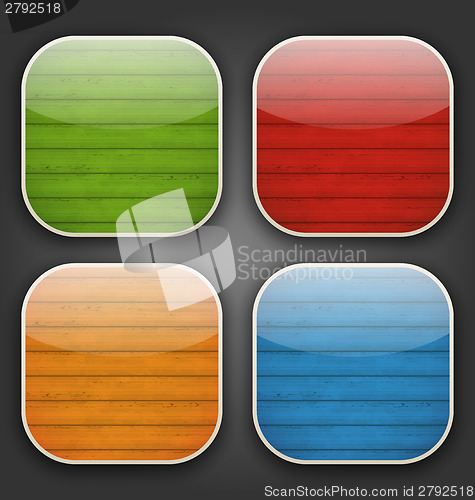 Image of Backgrounds with colorful wooden texture for the app icons