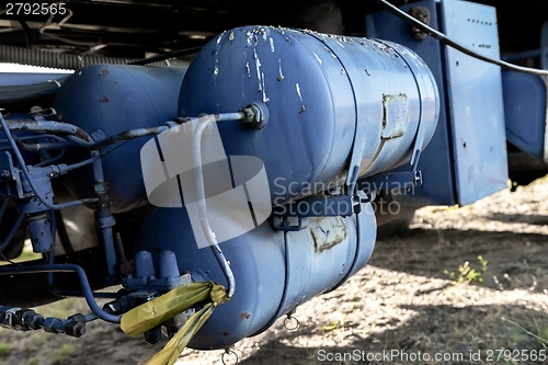 Image of Tank of a truck full with oil