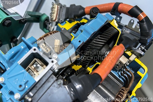 Image of Opened switch gear of a car